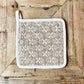 Natural Embroidered Pot Holder: Natural Embroidered Pot Holder