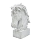 18" Horsehead Wood-Like Carving Statue Centerpiece: Beige
