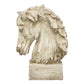 18" Horsehead Wood-Like Carving Statue Centerpiece: Beige