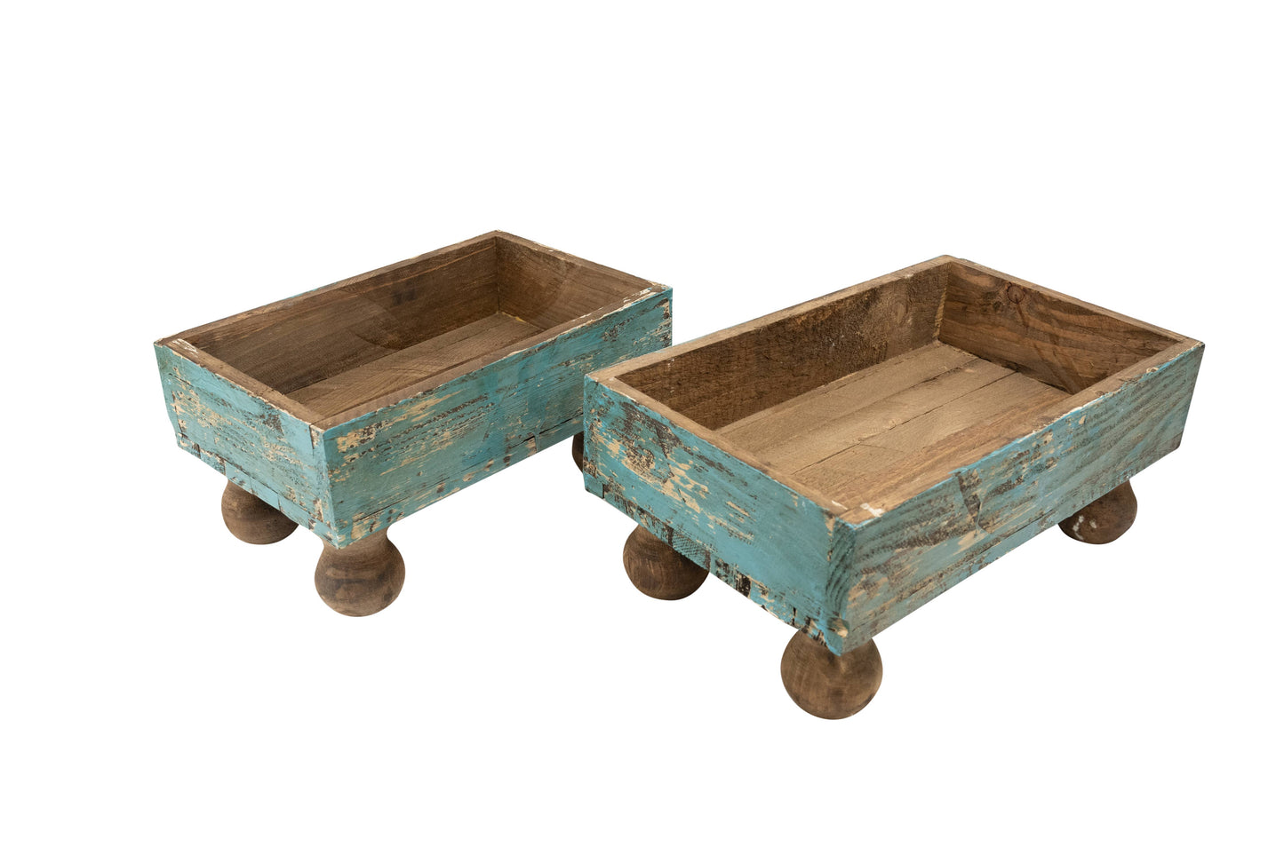 Temple Garden Planter Farmhouse Trays-Turquoise