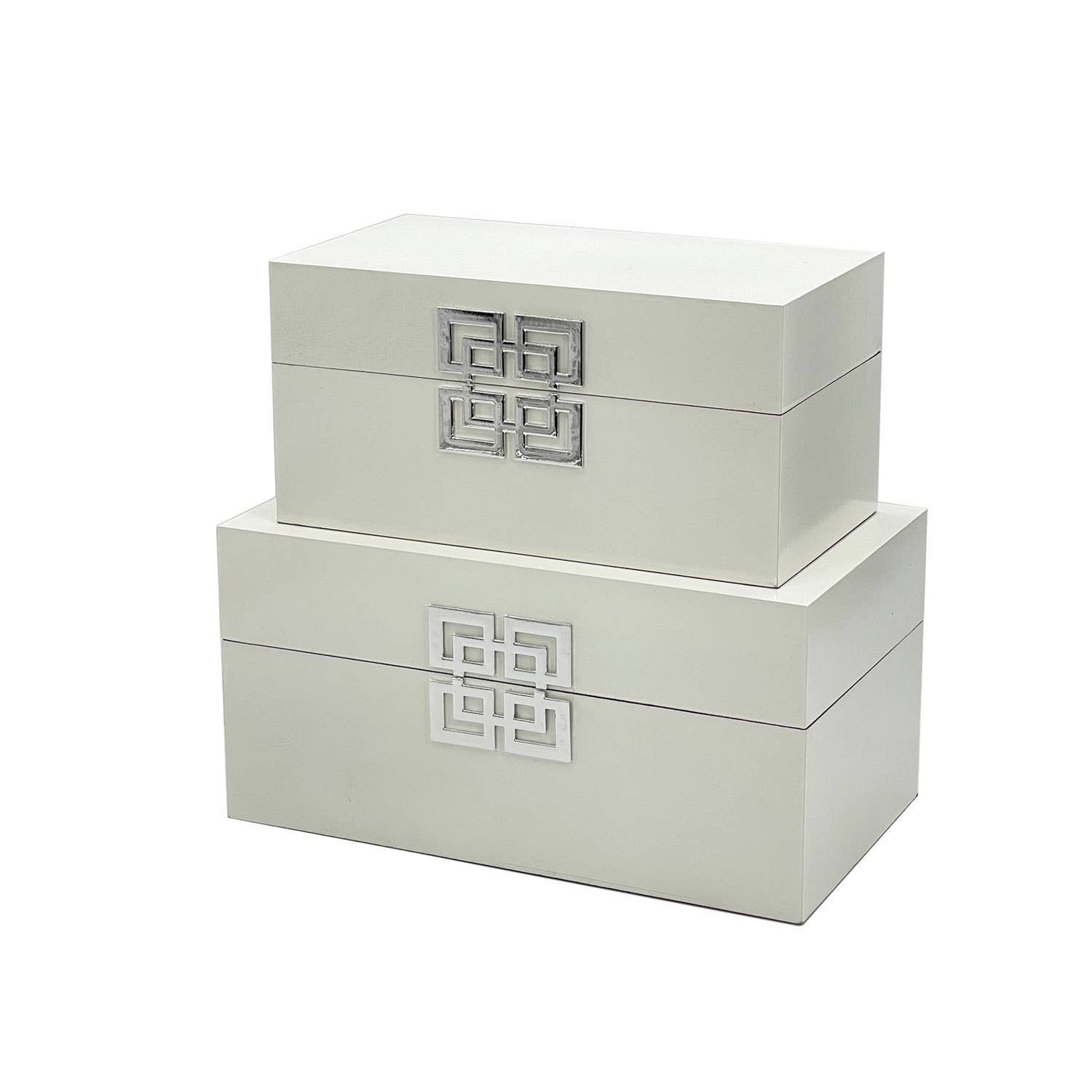 Storage Home Decor Wood Keepsake Box Gift Box Set of 2: Golden