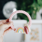 *NEW OPTION* Ritzy Rattle™ Silicone Teether Rattles: Highland Cow