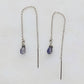 Whisper threaded earrings: Moonstone / Sterling silver
