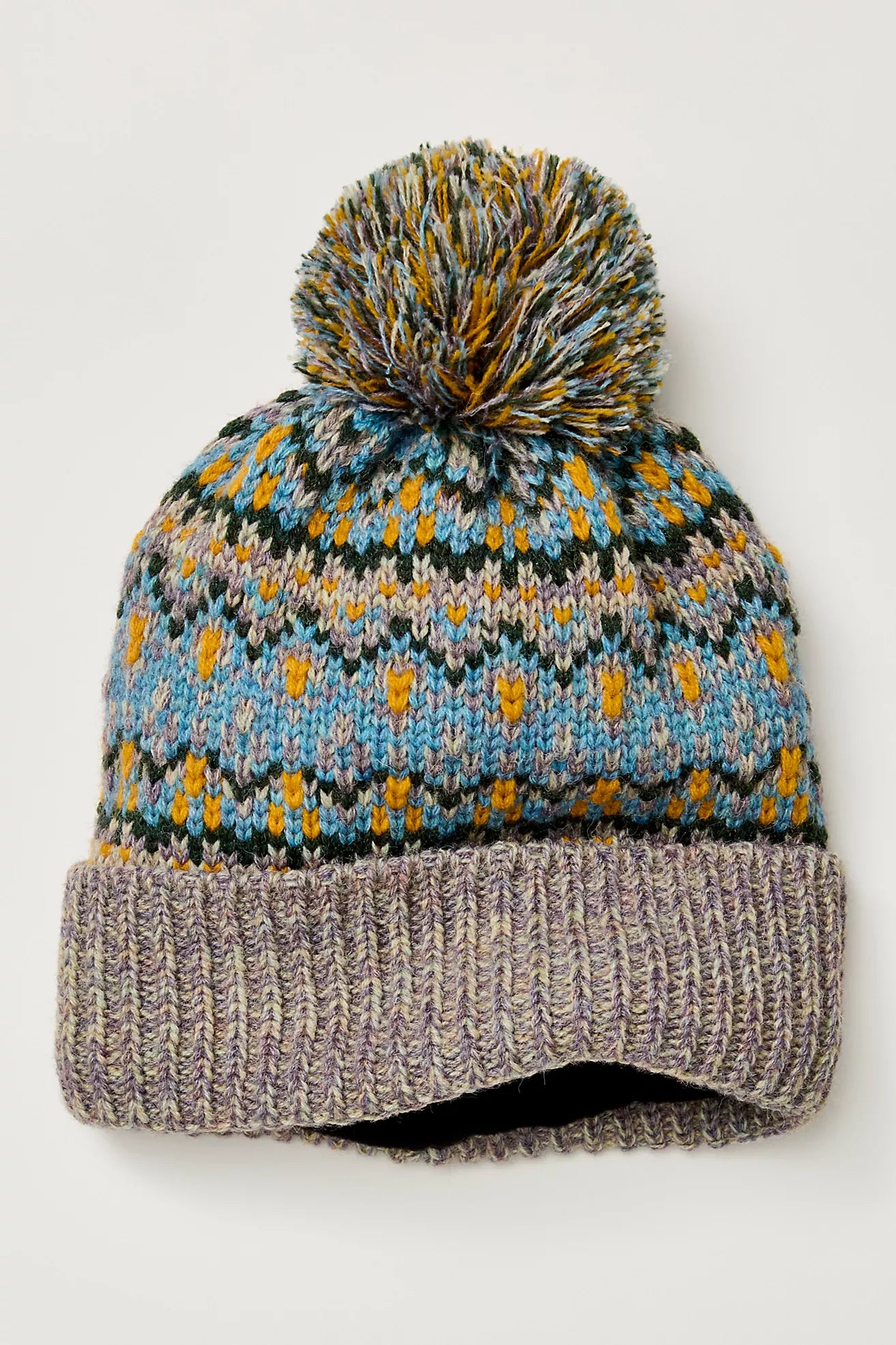 First Frost Fairisle Pom Pom Beanie