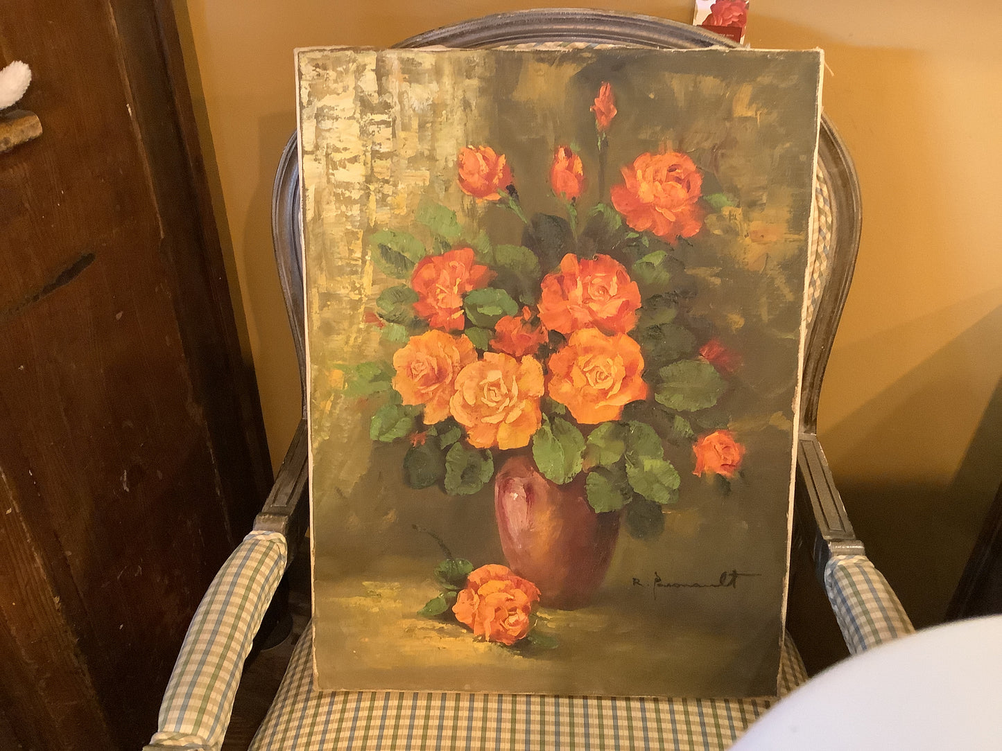 Orange Rose Oil Painting