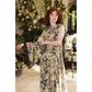 Honey & the Moon Scarf with Neutral Floral Print & Bees