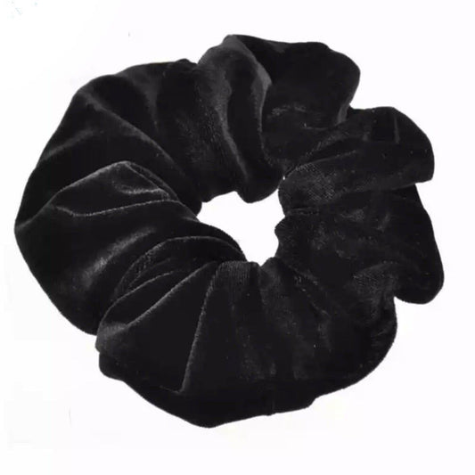 Ellas Black Velvet Hair Scrunchie