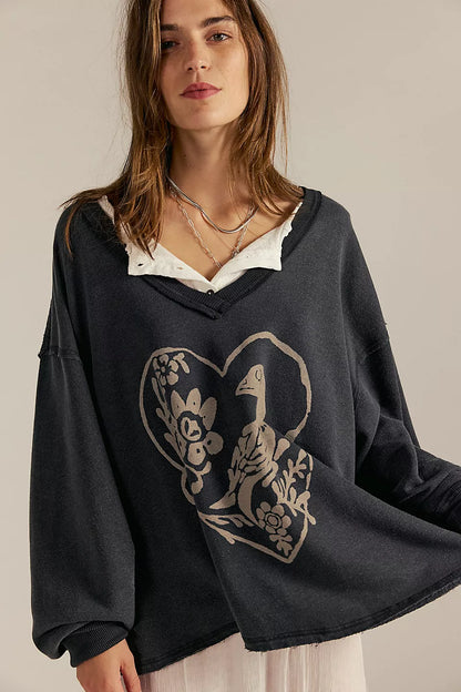 Venice V Neck Graphic