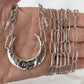 LIGHT | CRESCENT MOON | Long Chain: Silver Finish