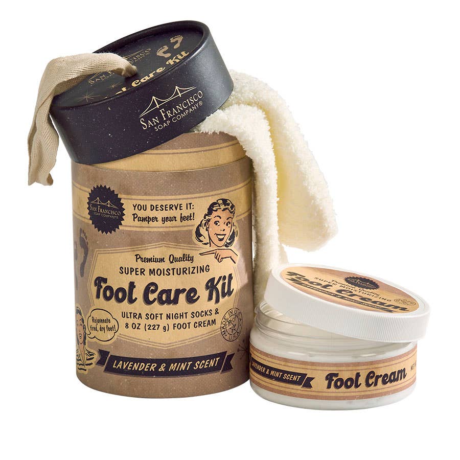 Retro Foot Care Kit Lavender Mint