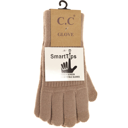 Classic Knit Gloves : Taupe