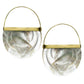 Zahara Earrings, Circle, Mother of Pearl