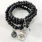 TODAY I CHOOSE JOY | Boho Wrap: Black / S/M / Silver