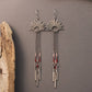 Sun earrings in sterling silver or brass with beads: Sterling Silver / Dawn (Multi Neutral)