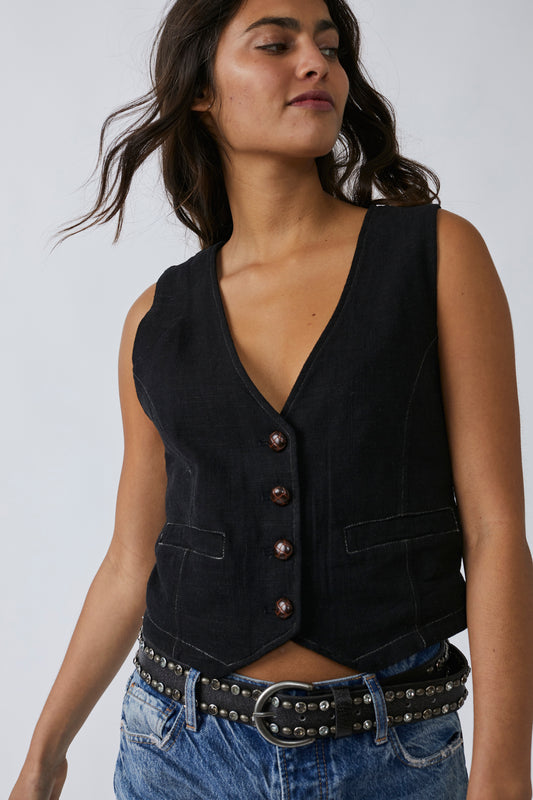 Charley Linen Vest