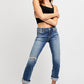 Cuffed Slim Boyfriend Jeans