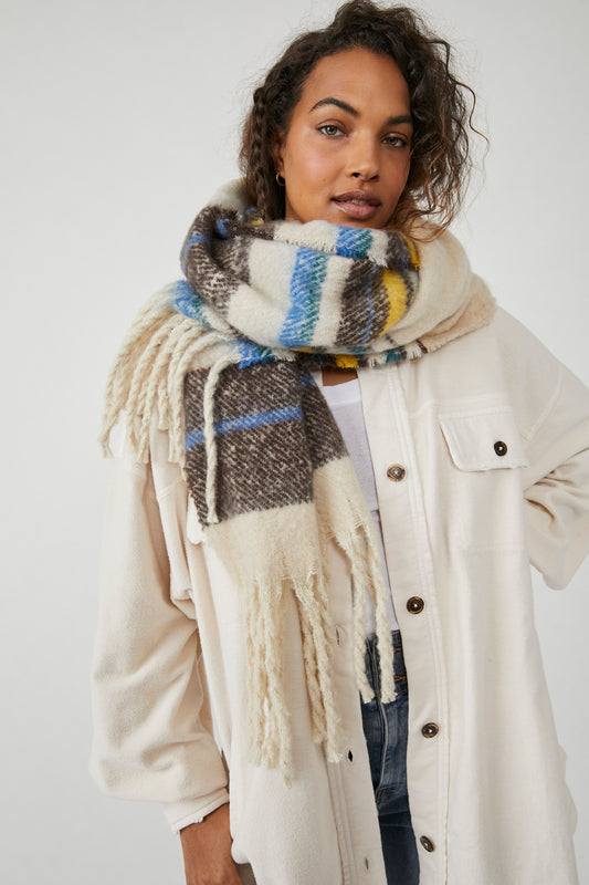 Skye Stripe Fringe Scarf