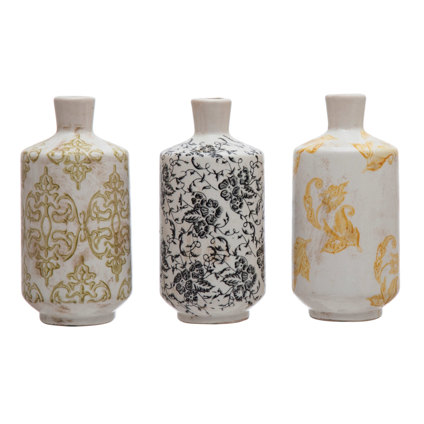 Terracotta Vase w Pattern