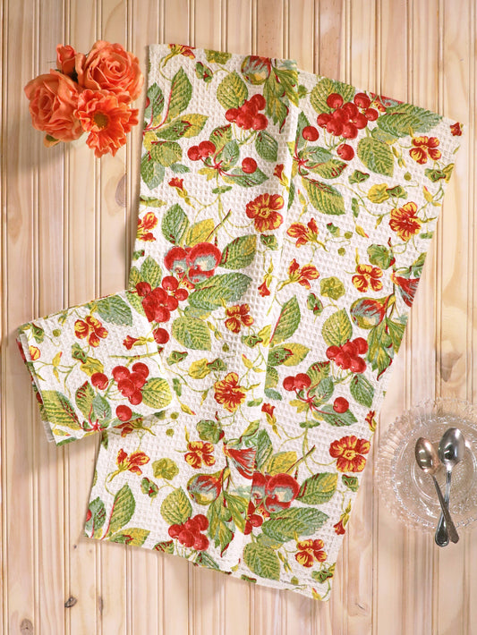 In the Garden Tea Towel : Ecru
