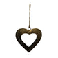 Laser Cut Metal Heart Hanging Pendent Christmas Ornament