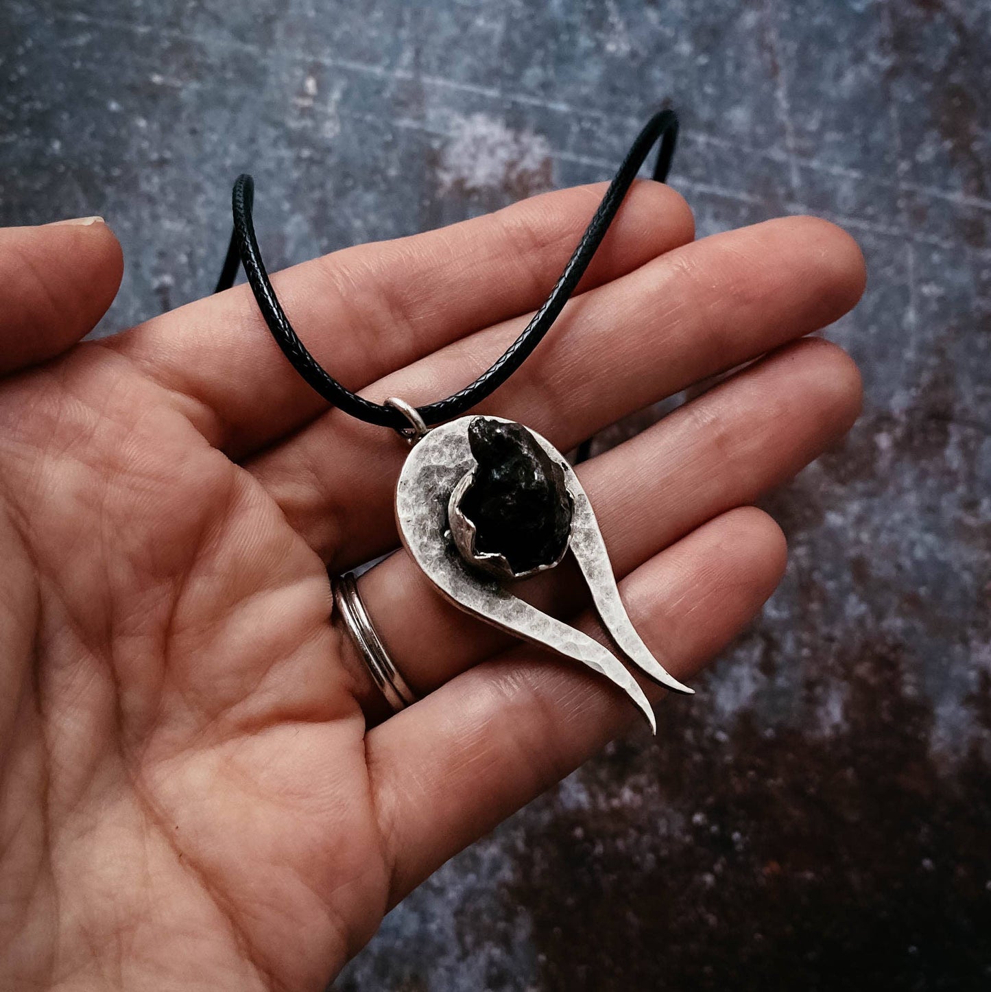 Comet Necklace with Authentic Meteorite