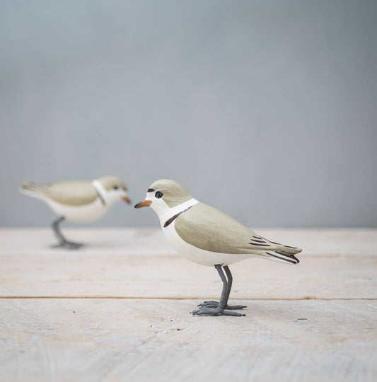 Mini Plover - 3"H  -Carved Wooden Ornament