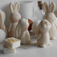 Blushing bunny candle: Natural/white