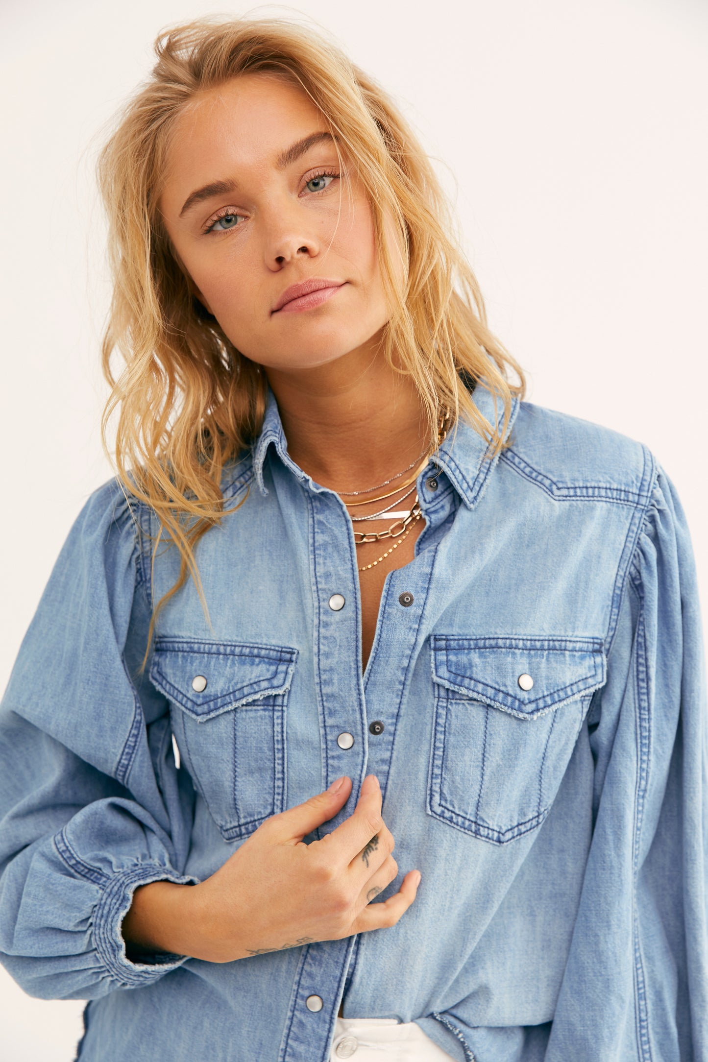 With Love Denim Top